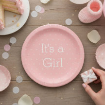 Roze en witte Star Pattern Het is een meisje