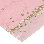 Roze en witte steen met Gold Glitter Agate Korte Tafelloper (Hoek)