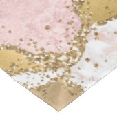 Roze en witte steen met Gold Glitter Agate Tafelkleed (Gekanteld)