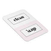 Roze en Witte Stencil Typografie Vaatwasser Magneet (Rechterzijde)