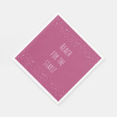 Roze en witte sterren servet (Hoek)