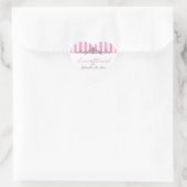 Roze en Witte Sticker met streping (Tas)