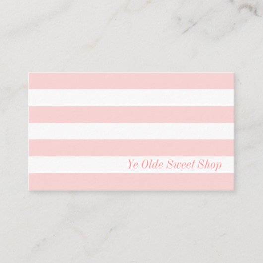  roze en witte stijl - Visitekaartje (Voorkant)