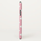 Roze en witte stip Gepersonaliseerde naam Case-Mate iPhone Case (Achterkant / rechts)