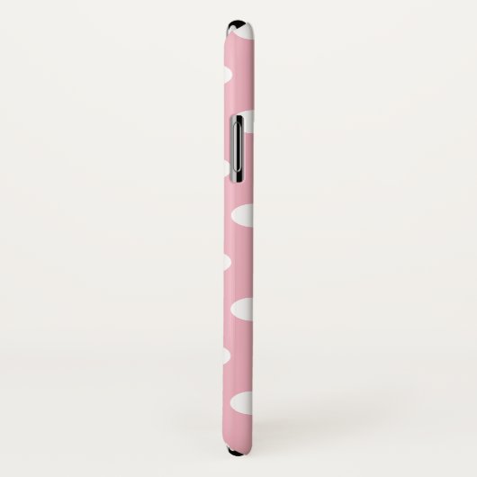 Roze en witte stip Gepersonaliseerde naam Case-Mate iPhone Case (Achterkant / rechts)