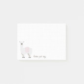 Roze en witte stip Llama zeggen iets Post-it® Notes (Voorkant)