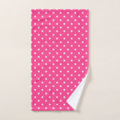 Roze en witte stip patroon cadeau bad handdoek (Handdoek)