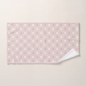 Roze en witte Stippen Bad Handdoek (Handdoek)