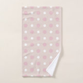 Roze en witte Stippen Bad Handdoek (Handdoek)