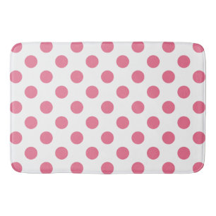 Roze en witte stippen badmat