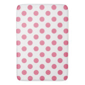 Roze en witte stippen badmat (Voorkant Verticaal)