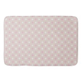 Roze en witte Stippen Badmat (Voorkant)
