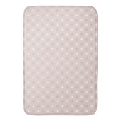 Roze en witte Stippen Badmat (Voorkant Verticaal)