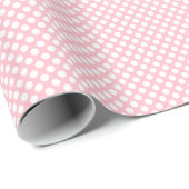 Roze en Witte Stippen Cadeaupapier (Rol Hoek)