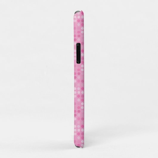 roze en witte stippen Case-Mate iPhone case (Achterkant/rechts)