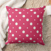 Roze en witte stippen kussen (Deken)