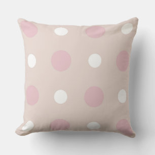 Roze en witte Stippen Kussen