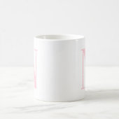 Roze en Witte Stippen Monogram Koffiemok (Center)
