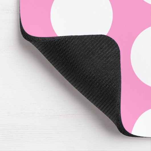 Roze en witte Stippen Muismat (Hoek)