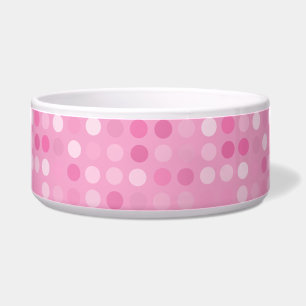 roze en witte stippen voerbakje