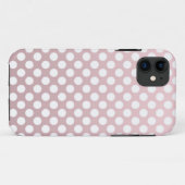 Roze en Witte Stippenpatroon Case-Mate iPhone Case (Achterkant (horizontaal))