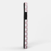 Roze en Witte Stippenpatroon Case-Mate iPhone Case (Achterkant/rechts)