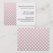 Roze en Witte Stippenpatroon Visitekaartje (Voorkant / Achterkant)