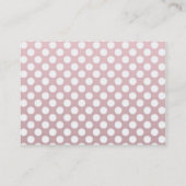 Roze en Witte Stippenpatroon Visitekaartje (Achterkant)