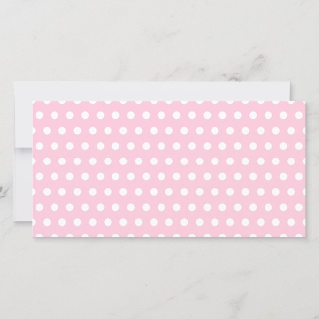 Roze en witte stippenprint. Stippen. (Voorkant)