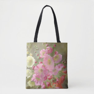 Roze en witte stokrozen door Anthonore Christensen Tote Bag