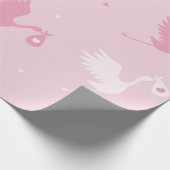 Roze en witte stollingspatroon voor levering van v cadeaupapier (Hoek)