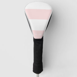 Roze en witte streep aangepaste kleur dames golfheadcover