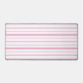 Roze en witte streep bureaumat (Voorkant)