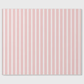 Roze en Witte Streep Cadeaupapier (Vlak)