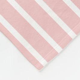 Roze en Witte Streep Fleece Deken