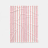 Roze en Witte Streep Fleece Deken (Voorkant)
