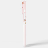Roze en Witte Streep Gouden Sterren Parijs Geïnspi Case-Mate iPhone Case (Achterkant / Links)