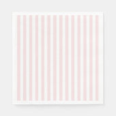 Roze en Witte Streep Preppy Patroon Servet (Voorkant)