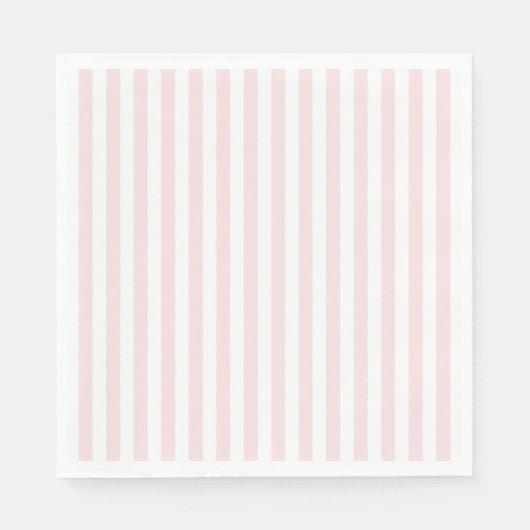 Roze en Witte Streep Preppy Patroon Servet (Voorkant)
