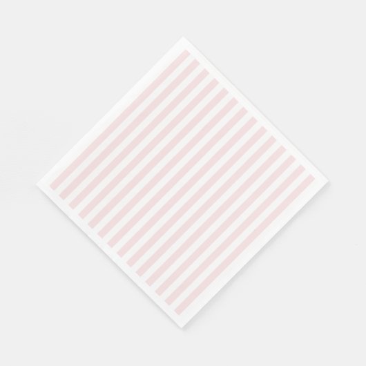 Roze en Witte Streep Preppy Patroon Servet (Hoek)