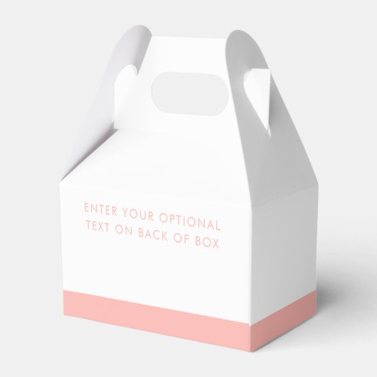 Roze en witte streep XOXO Hartelijk dank Bedankdoosjes (Achterkant)