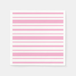 Roze en witte streeppatroon servet