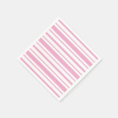 Roze en witte streeppatroon servet (Hoek)