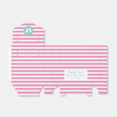 Roze en witte strepen baby shower partij gunst doo bedankdoosjes (Uitgevouwen)