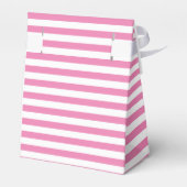 Roze en witte strepen baby shower partij gunst doo bedankdoosjes (Achterkant)