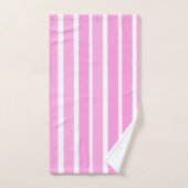 Roze en witte strepen bad handdoek (Handdoek)