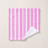 Roze en witte strepen bad handdoek (Wasdoekje)