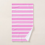 Roze en witte strepen bad handdoek (Handdoek)