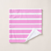 Roze en witte strepen bad handdoek (Wasdoekje)