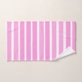 Roze en witte strepen bad handdoek (Handdoek)